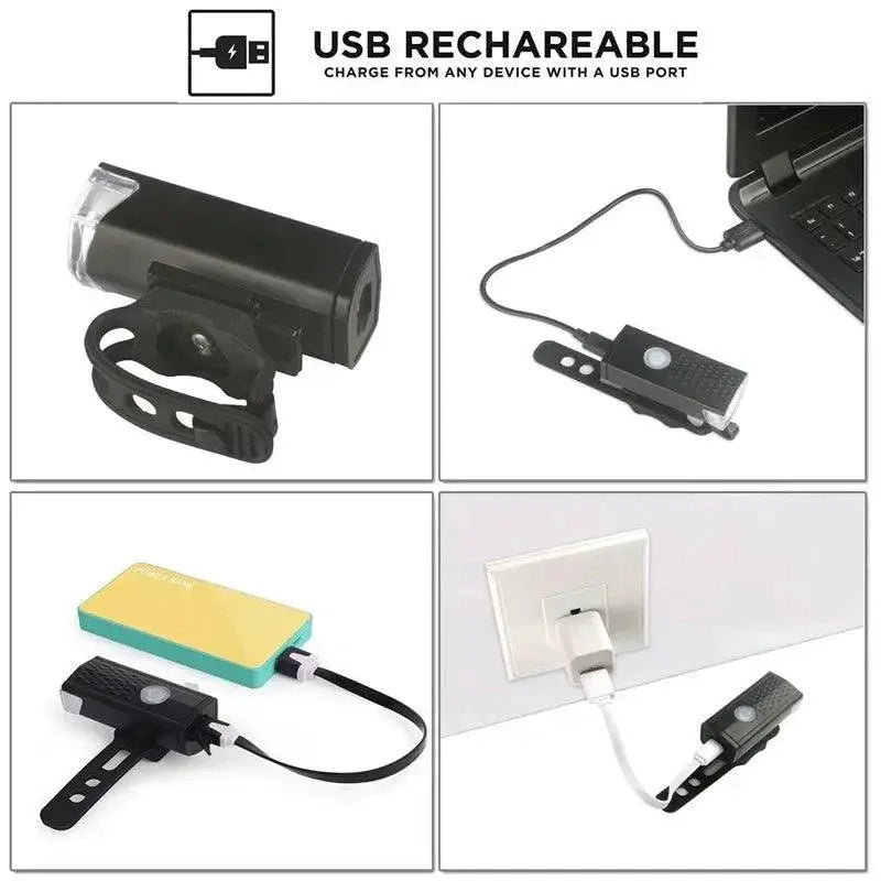 Rechargeable Bike Safety Light Duo for Ultimate Visibility