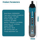 Rechargeable Cordless Electric Screwdriver with 1300mAh Battery