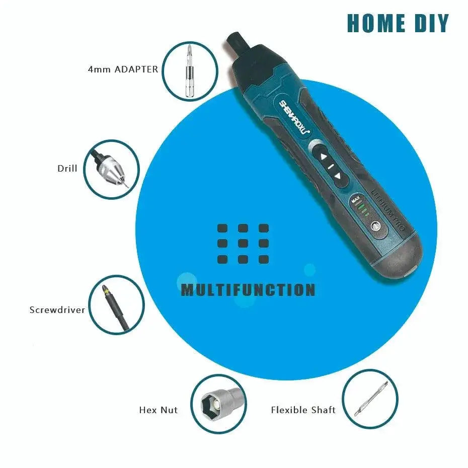 Rechargeable Cordless Electric Screwdriver 1300mAh