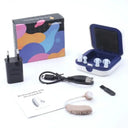 Rechargeable Hearing Aid with Adjustable Tone Amplifier