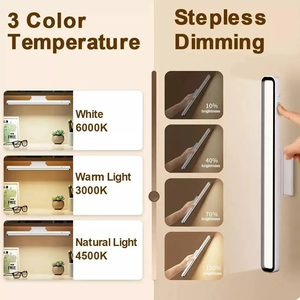 Rechargeable LED Desk Lamp Adjustable Brightness USB Powered