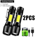 Rechargeable LED Flashlight: Compact & Bright Outdoor Torch