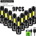 Rechargeable LED Flashlight: Compact & Bright Outdoor Torch