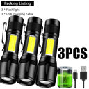 Rechargeable LED Flashlight: Compact & Bright Outdoor Torch