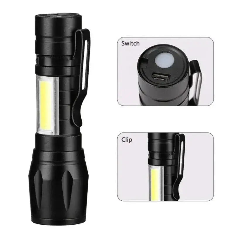 LED Flashlight Rechargeable Compact Bright Outdoor Torch - OurLum.com