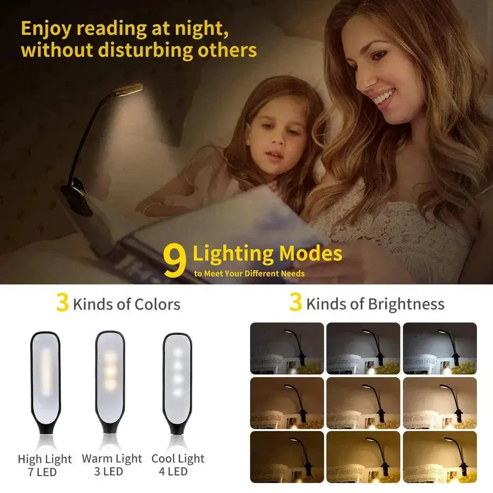 Rechargeable LED Reading Light Versatile Night Lamp