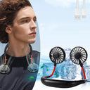 Rechargeable Neck Fan With 3 Speeds Hands Free Portable Travel Stay Cool