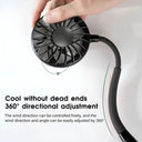 Rechargeable Neck Fan With 3 Speeds Hands Free Portable Travel Stay Cool