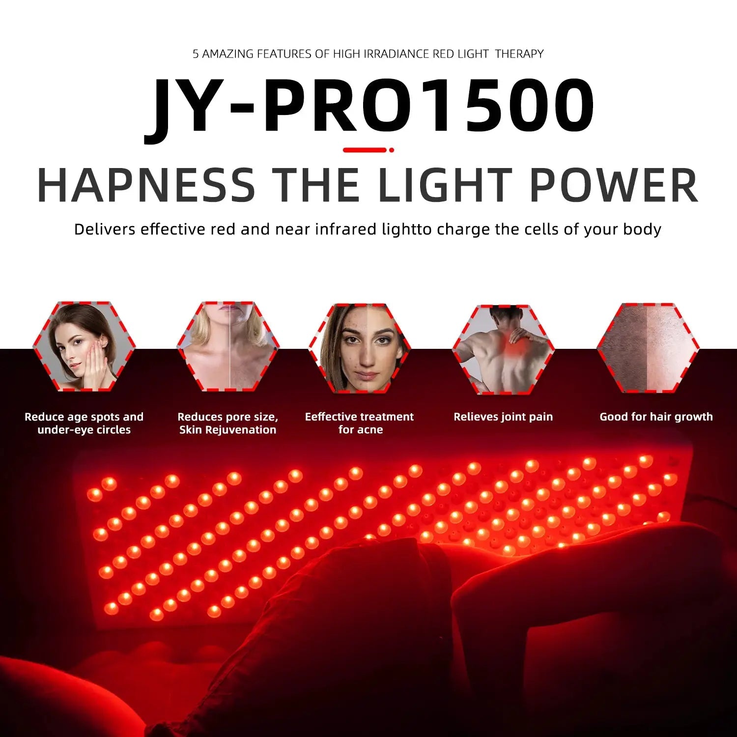 Red Light Therapy Panel for Facial Glow