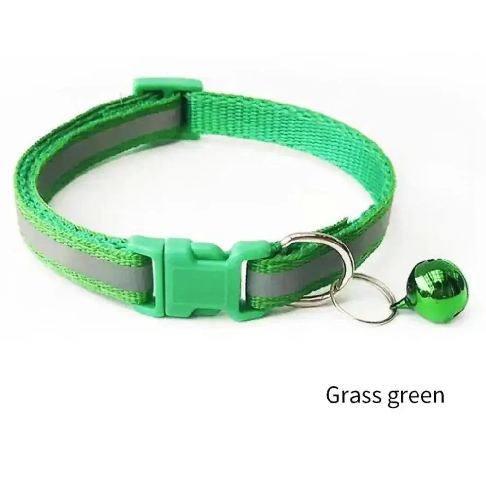 Reflective Cat Collar With Bell Adjustable Safety Necklace