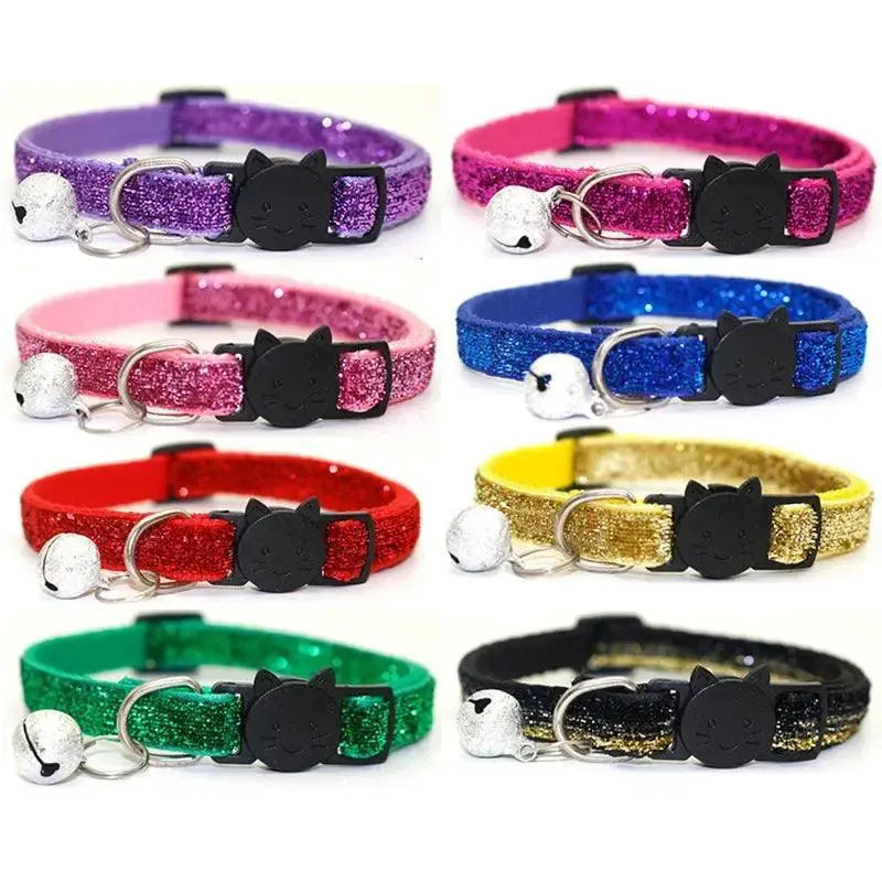 Reflective Cat Collar with Breakaway Safety Clasp and Bell