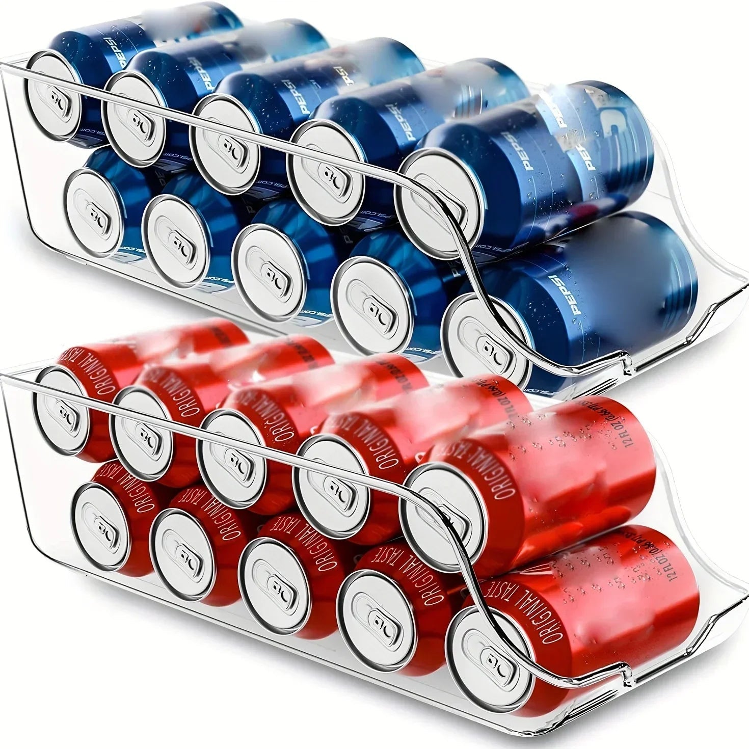 Refrigerator Can Dispenser And Soda Can Organizer Auto Rolling Dispenser Fridges
