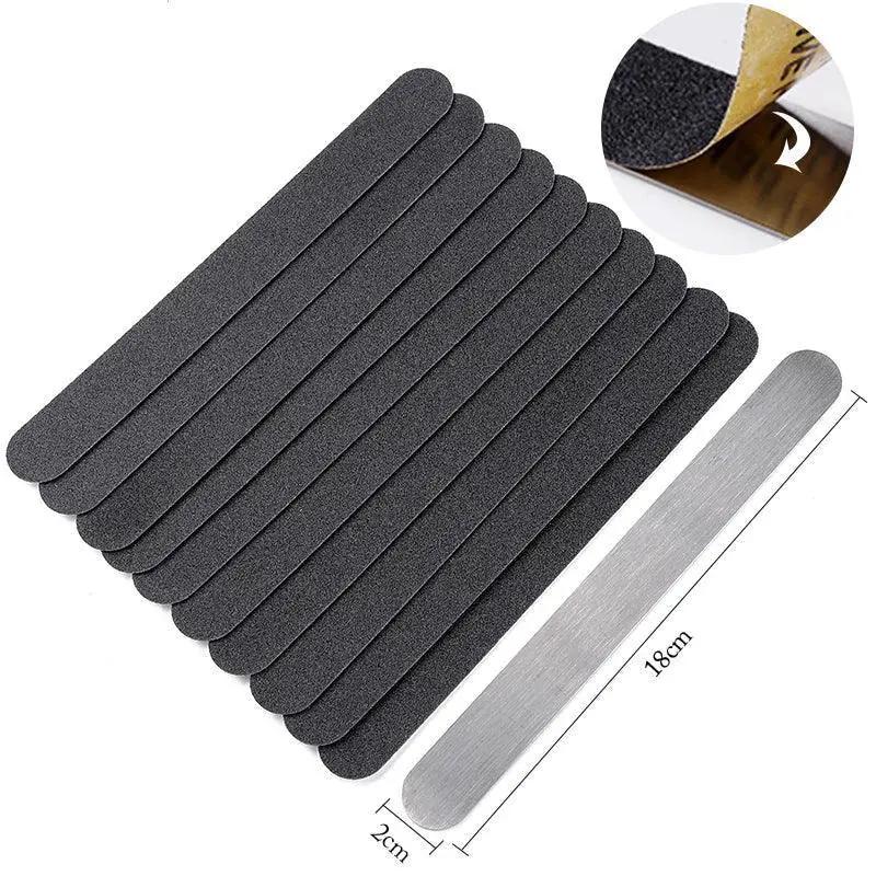 Removable Half Moon Nail File Set Stainless Steel Handle