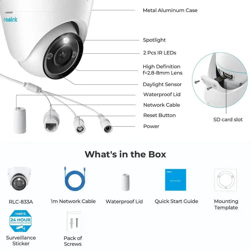 Reolink 4K PoE Outdoor Surveillance Camera With AI Detection