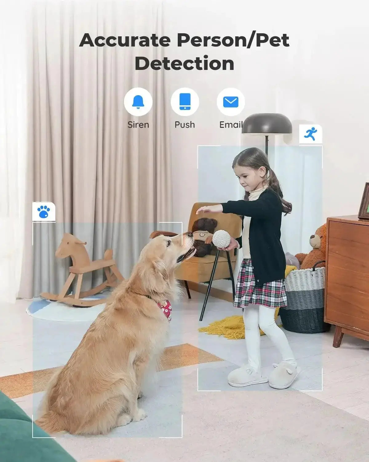 E1 Series 5MP WiFi Indoor Baby Monitor Camera Night Vision