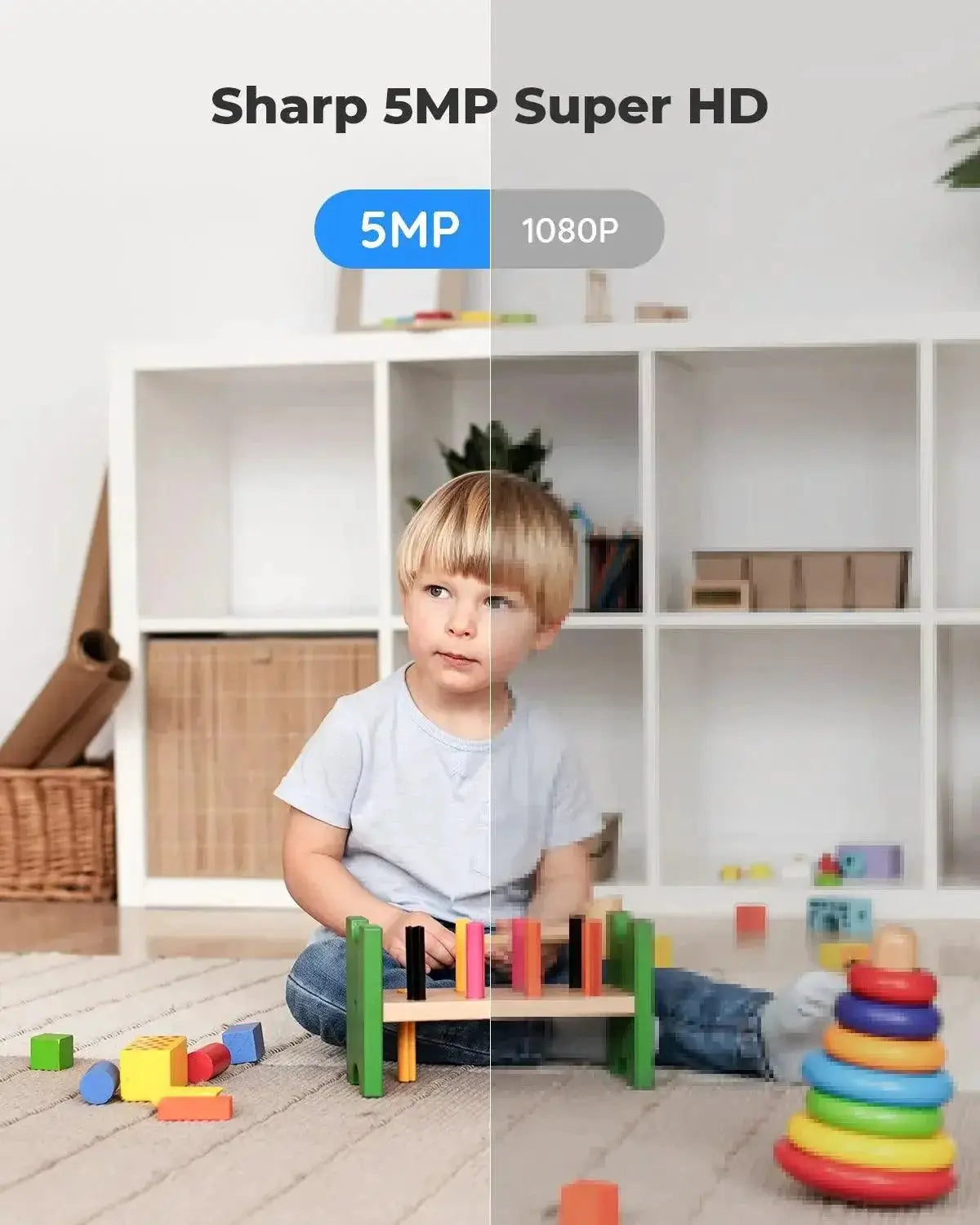 E1 Series 5MP WiFi Indoor Baby Monitor Camera Night Vision