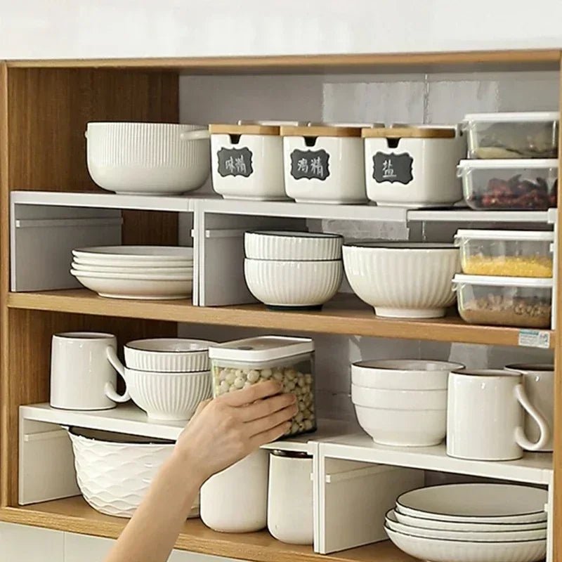 Retractable Kitchen Cupboard Organizer Shelf for Seasoning Bottles and Spices