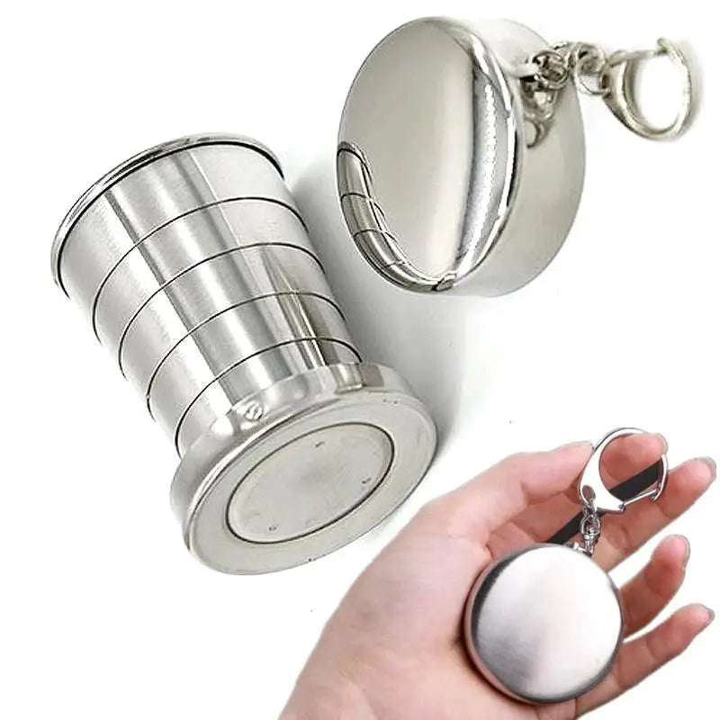 Retractable Stainless Steel Folding Cup for Camping Travel