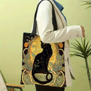 Durable Linen Cat Tote for Daily Use