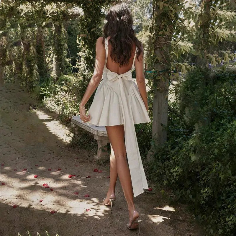 Retro Court Open Back Heart Dress For Stylish Street Fashion