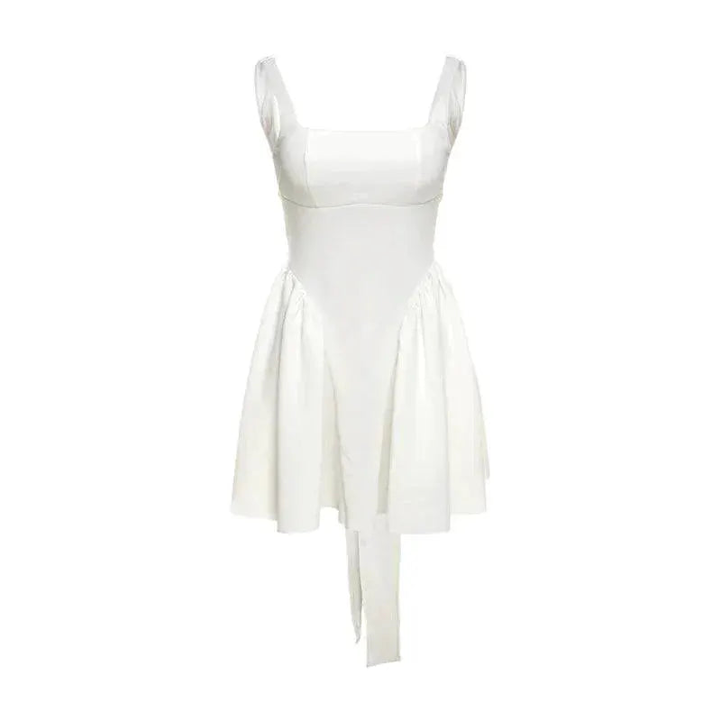 Retro Court Open Back Heart Dress For Stylish Street Fashion