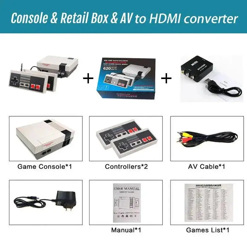 Retro Gaming System Classic Mini Console 620 Games