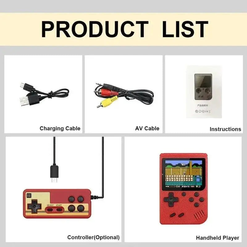 Retro Handheld Console Colorful Portable Gaming Fun
