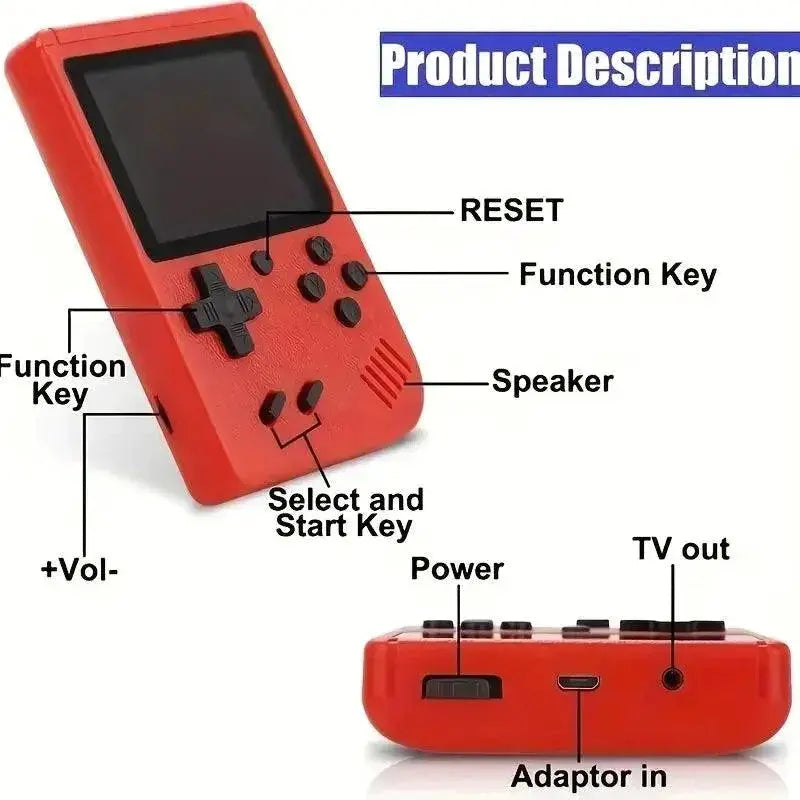 Retro Mini Handheld Gaming Console With 400 Classic Games