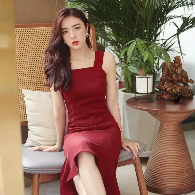 Retro Red Evening Dress Timeless Elegance For Women