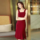 Flattering Red Evening Dress for Women