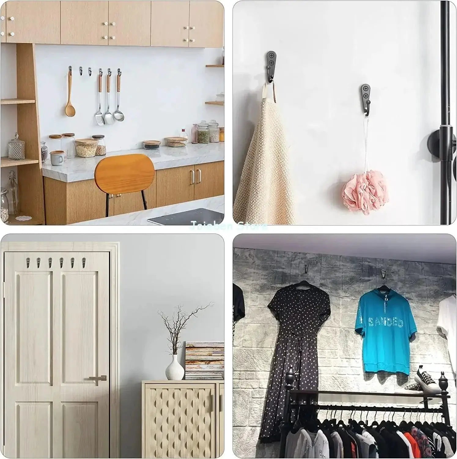 Retro Wall Hooks Stylish Durable Hangers For Home Use