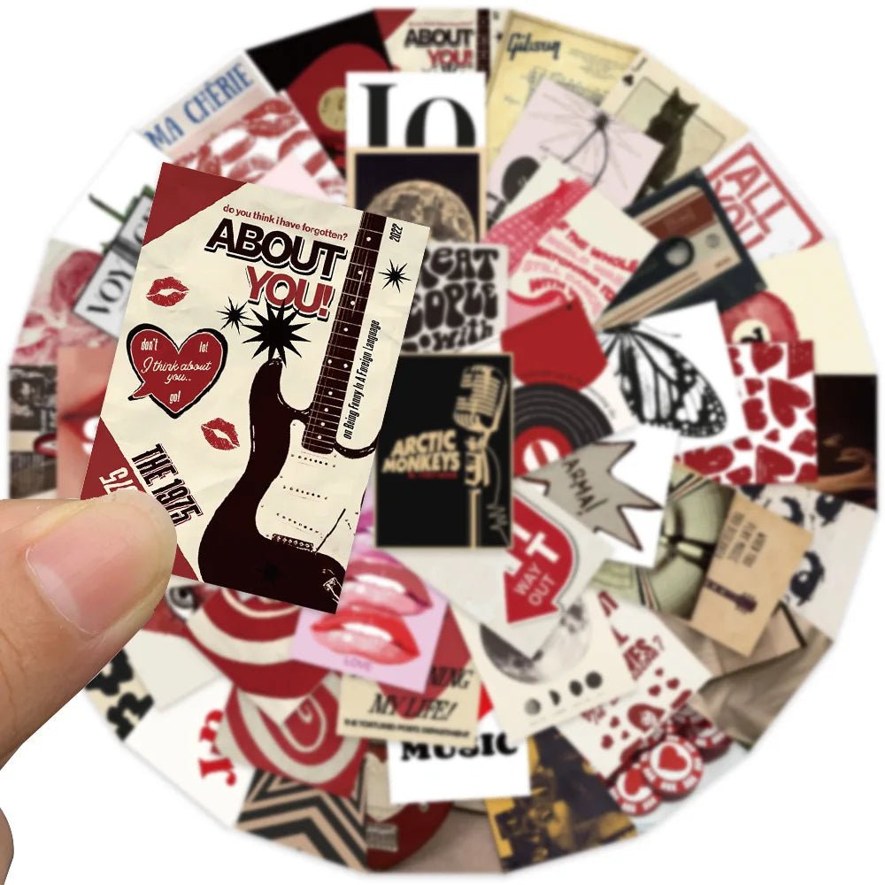 Retro Y2K Sticker Set 50 Waterproof Decals For DIY Scrapbooks Skateboards