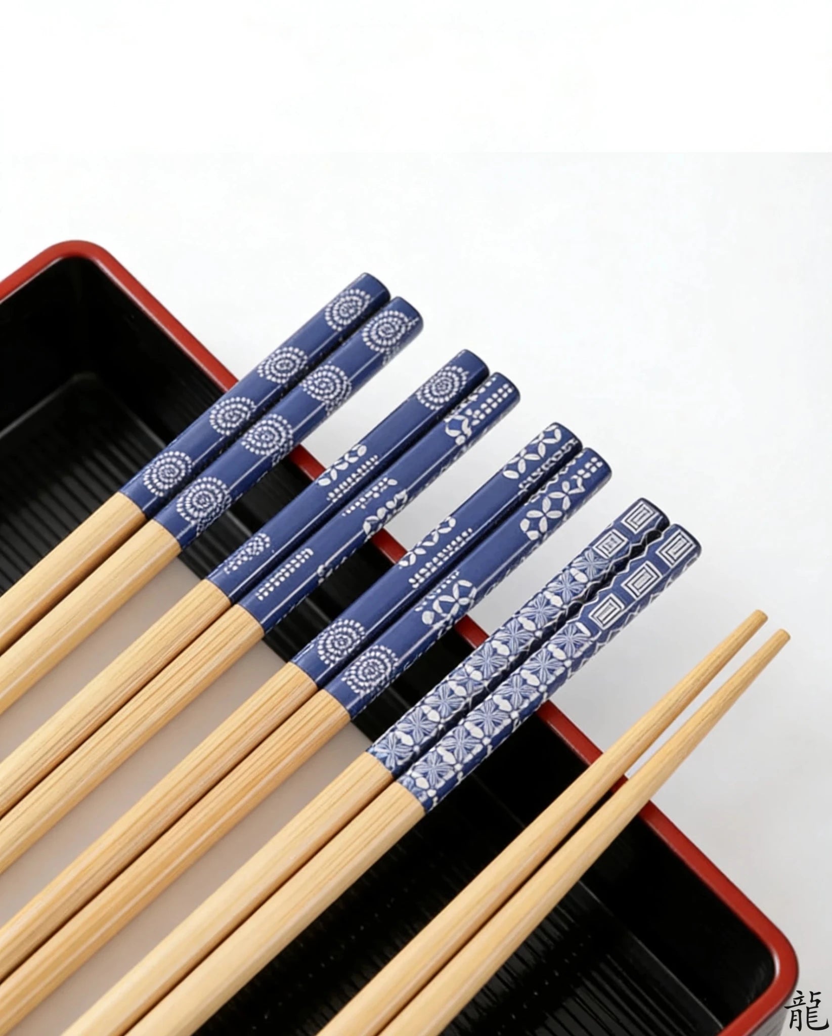 Reusable Bamboo Chopsticks Set 5 Pairs Handmade Eco Friendly Natural Wood Sushi