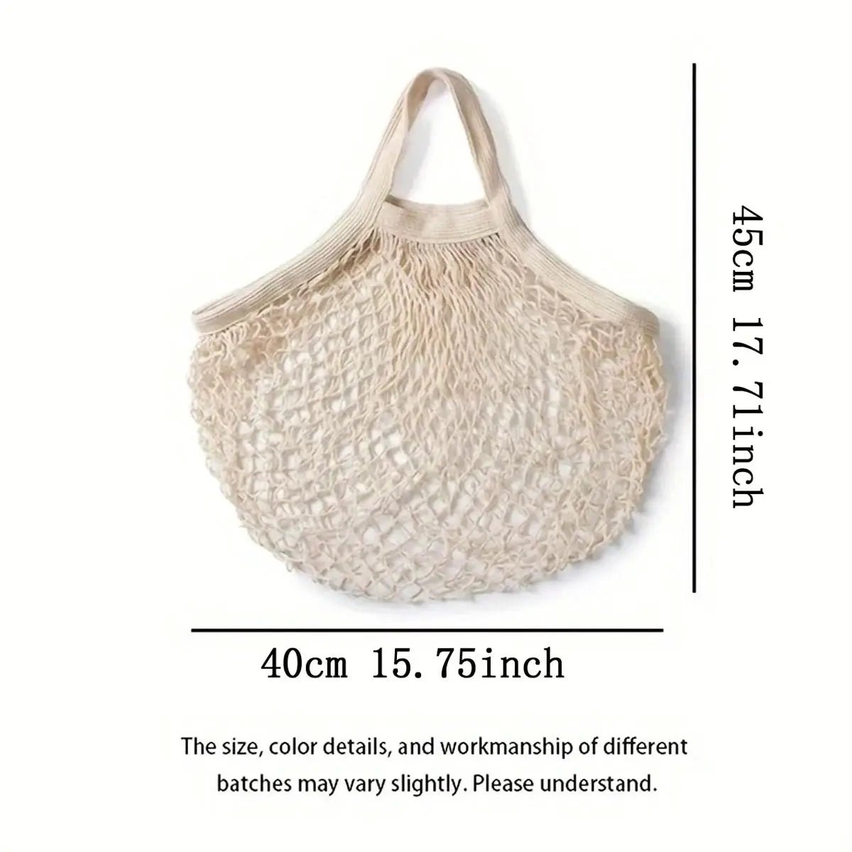 Reusable Cotton Mesh Shopping Bag Eco Friendly Net Tote for Grocery and Travel