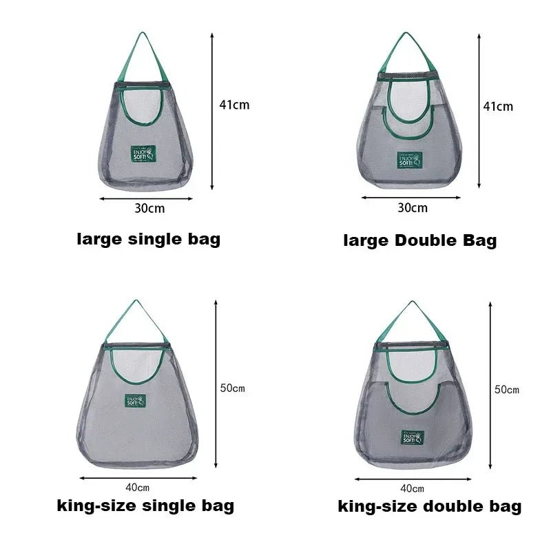 Reusable Hanging Mesh Storage Bag For Ginger Garlic Potatoes And Onions Mini Bag