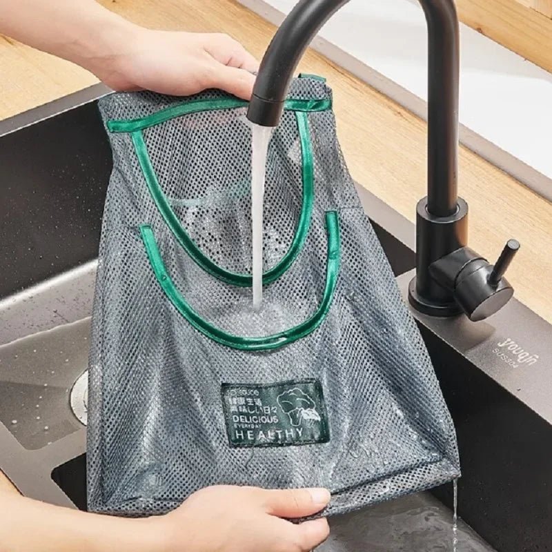 Reusable Hanging Mesh Storage Bag For Ginger Garlic Potatoes And Onions Mini Bag
