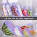 Reusable Silicone Stretch Lids for Airtight Food Cover Set