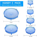 Reusable Silicone Stretch Lids for Airtight Food Cover Set