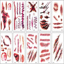 Reusable Spider & Scar Halloween Tattoos for Spooky Fun