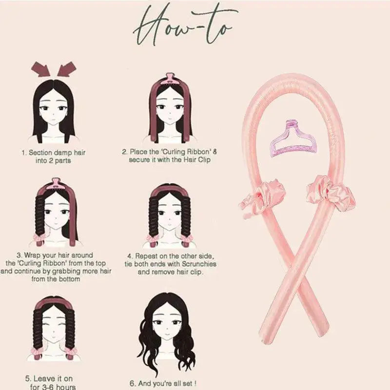 Revolutionary Heatless Hair Curling Set for Healthy Waves