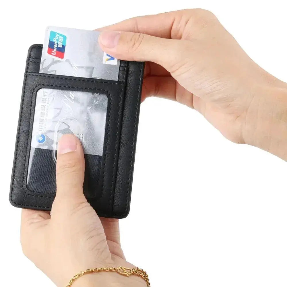 RFID Blocking Leather Wallet Card Holder Purse Gift