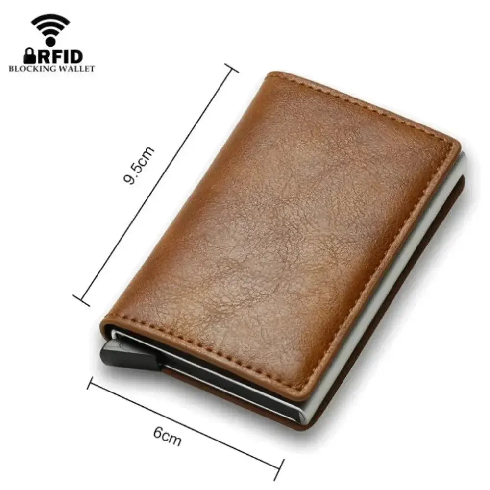 RFID Blocking Mens Wallet With Money Clip Card Holder