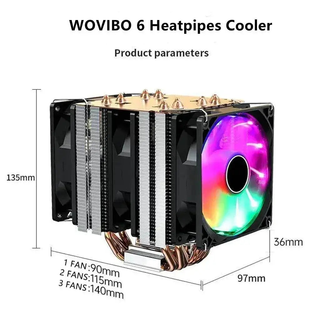 RGB CPU Cooler For Intel And AMD With Efficient Cooling