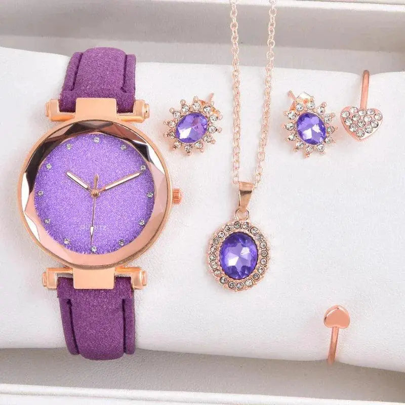 Rhinestone Women's Luxury Watch Set Fashion Timepieces