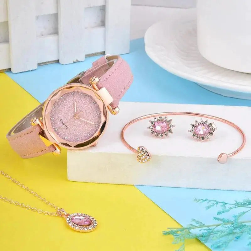 Rhinestone Women's Luxury Watch Set Fashion Timepieces