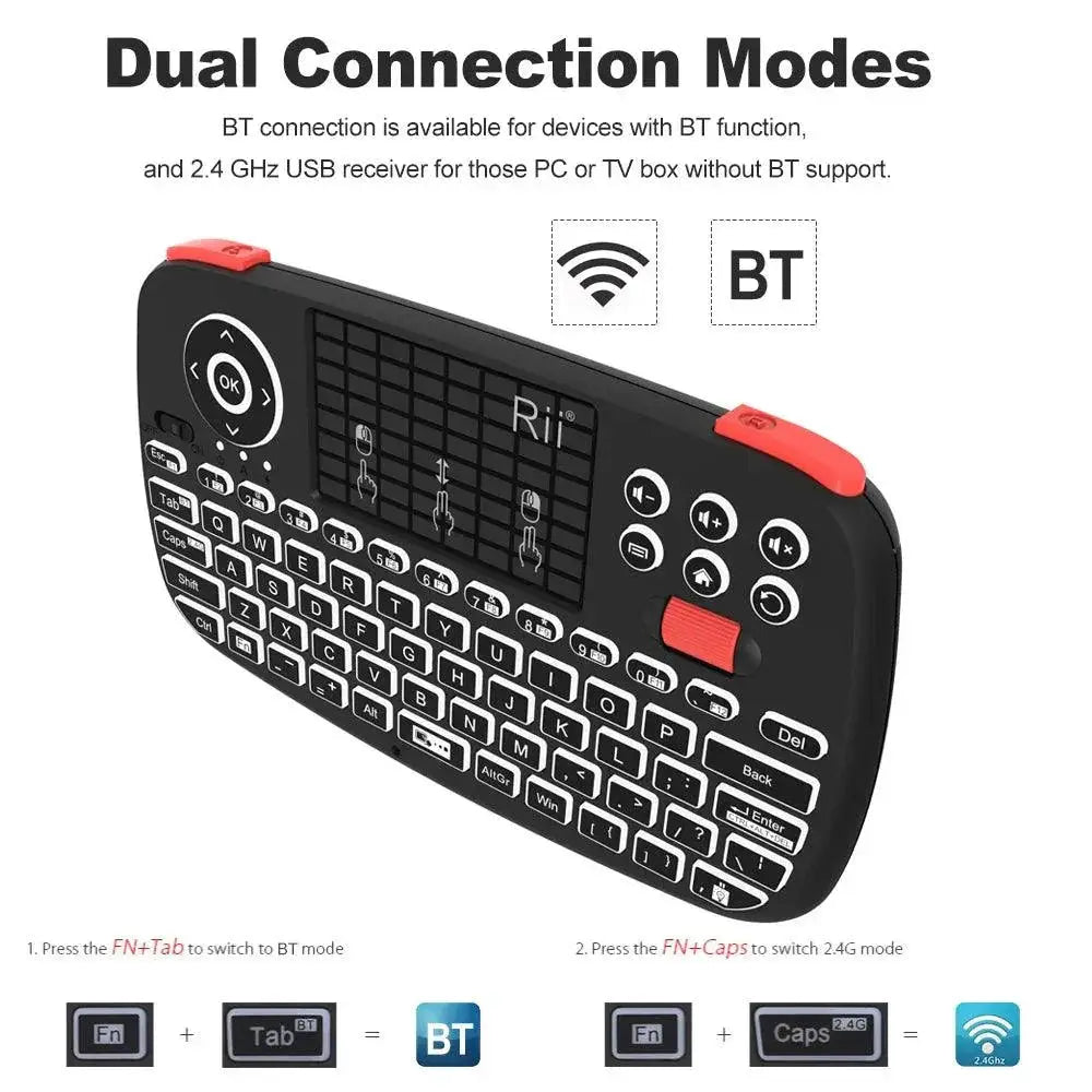 Rii I4 Mini Bluetooth Wireless Keyboard Remote Control