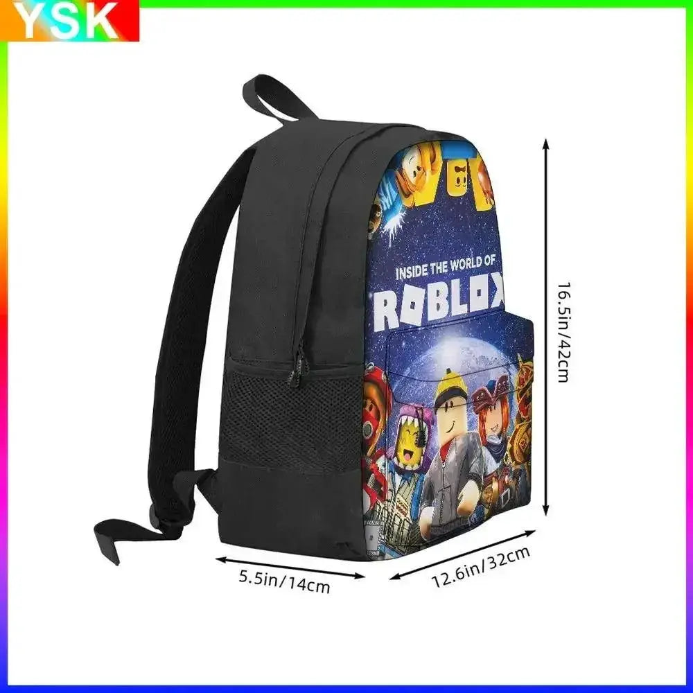 Roblox With Compartments Schoolbag Sport Backpack Cosplay