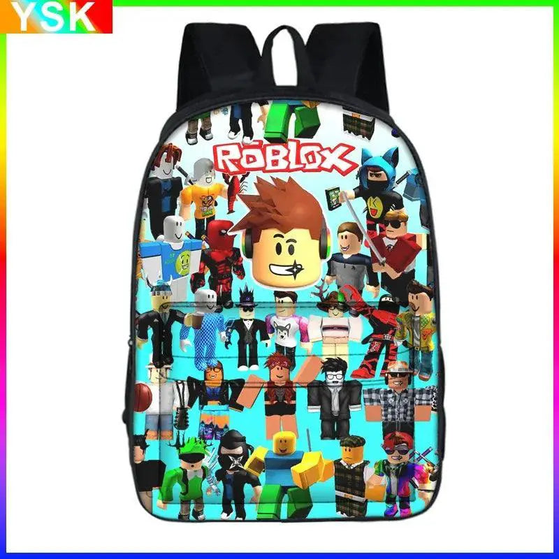 Roblox With Compartments Schoolbag Sport Backpack Cosplay