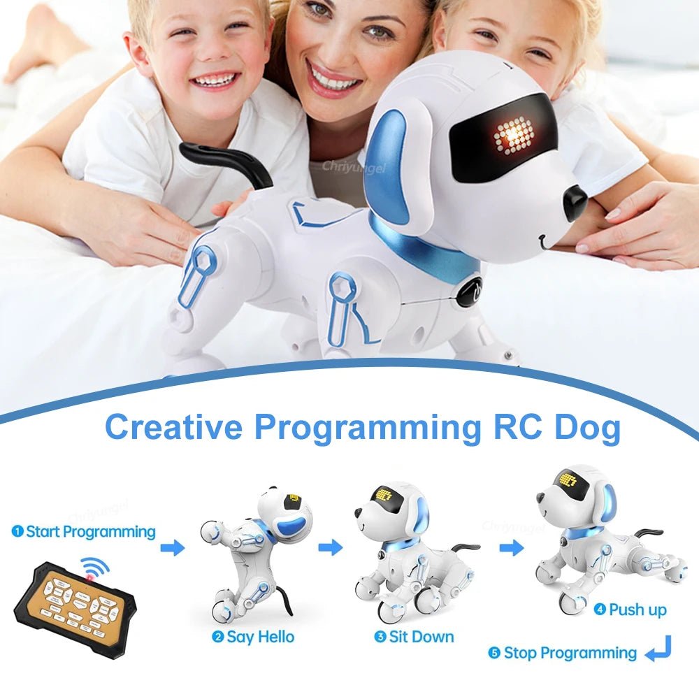RoboPals RC Robot Dog - Interactive Programmable Learning Toy For Kids Great Gift