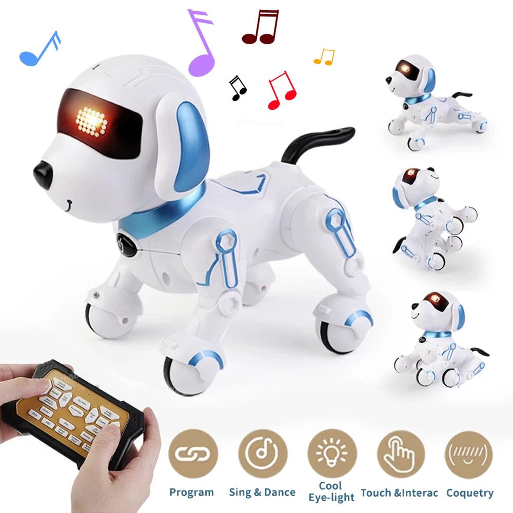 RoboPals RC Robot Dog - Interactive Programmable Learning Toy For Kids Great Gift